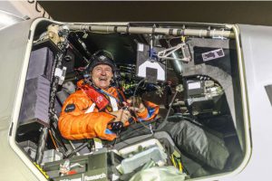 André Borschberg à bord de Solar Impulse.